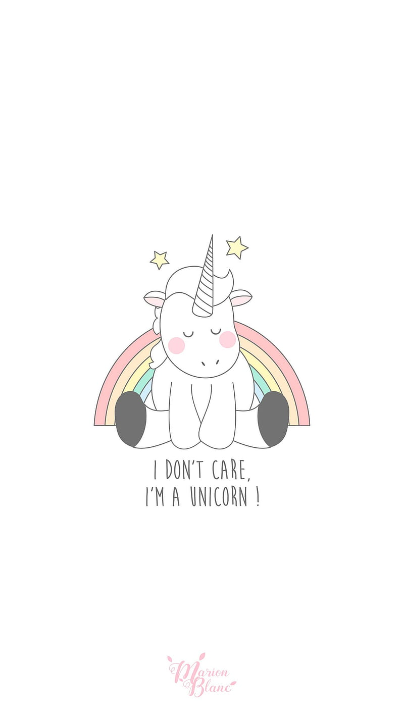Unicorns dont care, care, careless, i dont care, unicorn, HD phone wallpaper