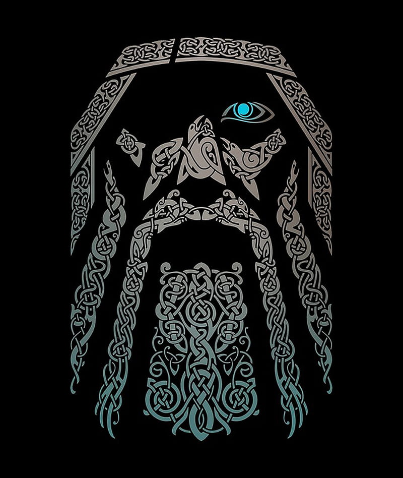 Odin, god, king of gods, mythology, norse, vector, HD phone wallpaper