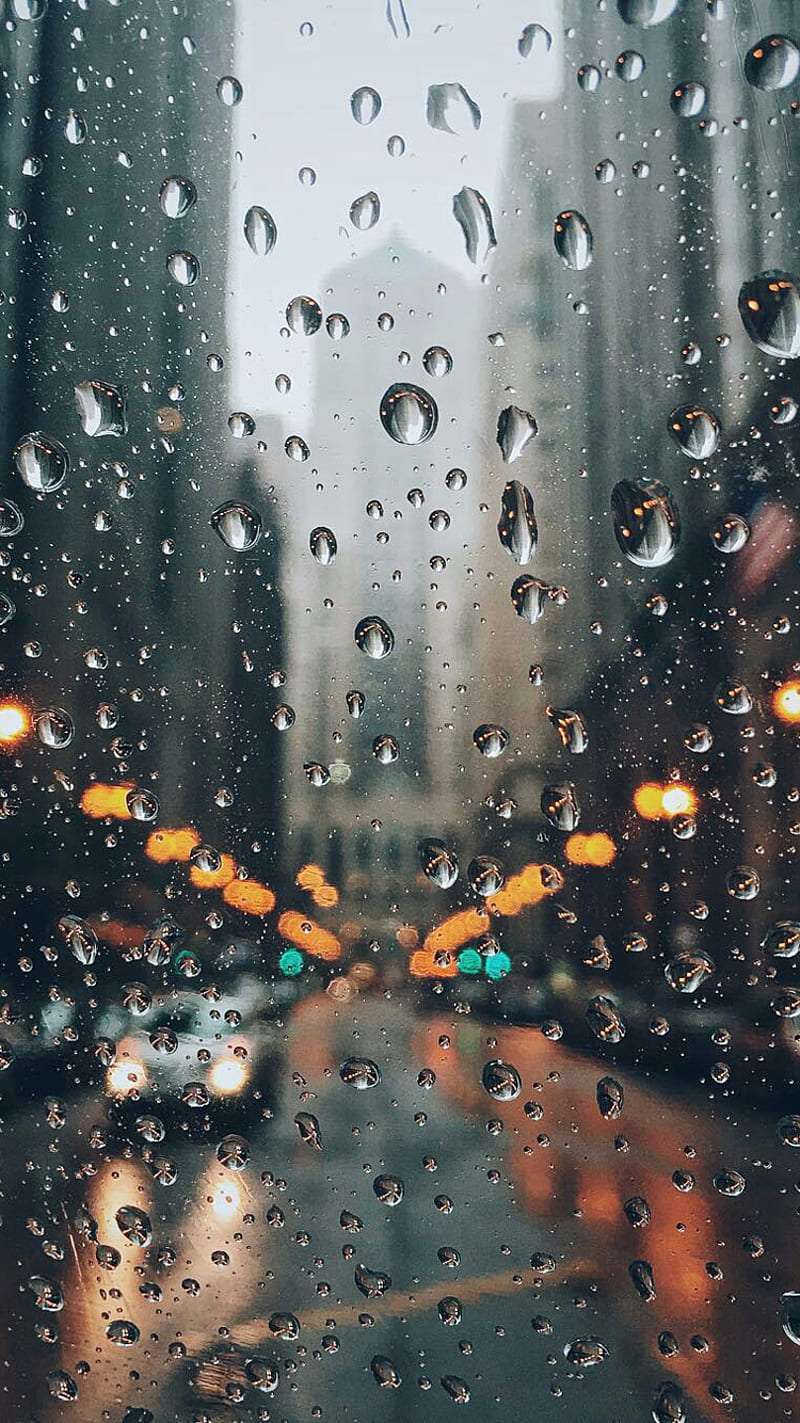 Rain, lightning, rainy, city, rain