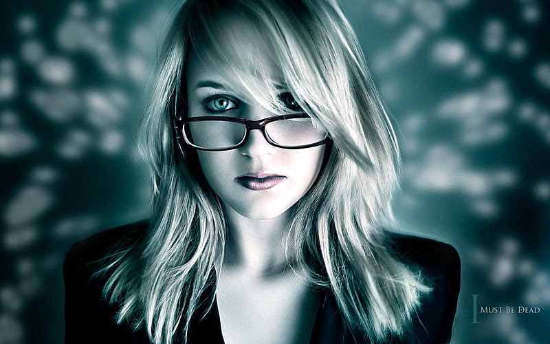 Jess Marie, glasses, face, bonito, woman, HD wallpaper
