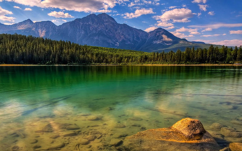 Lake Jasper National Park Alberta Canada-Nature Scenery, HD wallpaper