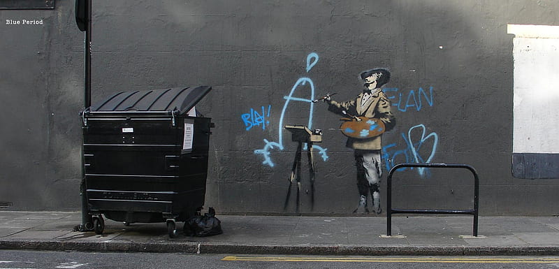 Banksy 6, art, banksy, stencil, graffiti, HD wallpaper
