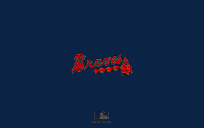 Atlanta Braves (Blue): Logo Pattern - MLB Peel & Stick Wallpaper 24” x 16’ 33 SF