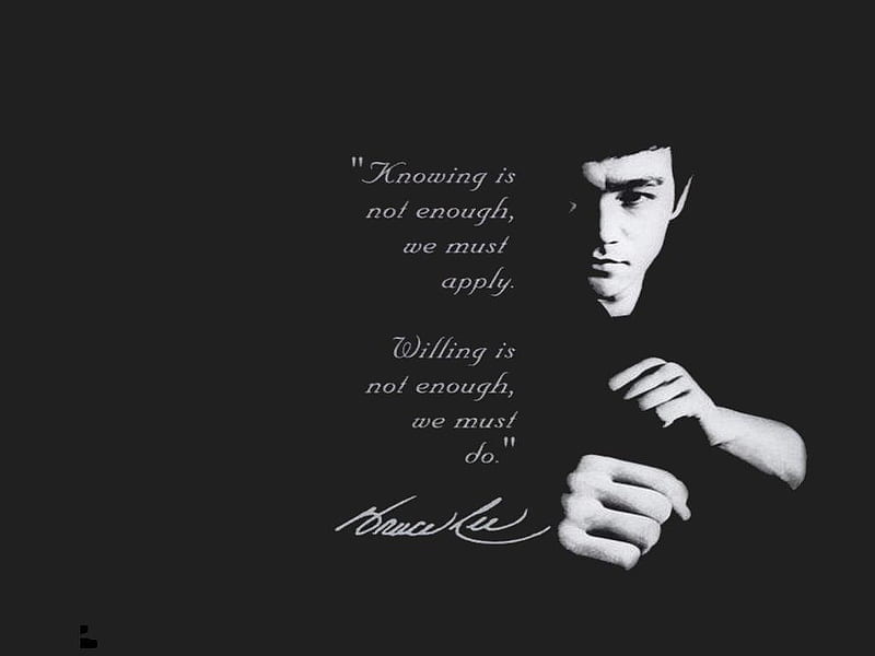 Bruce Lee, quote, black, martial arts, white, HD wallpaper | Peakpx