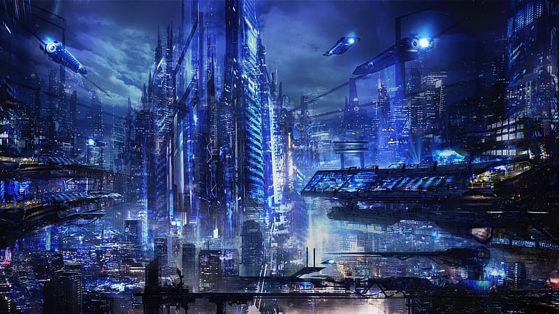 City, Sci Fi, Cyberpunk Cityscape, HD wallpaper