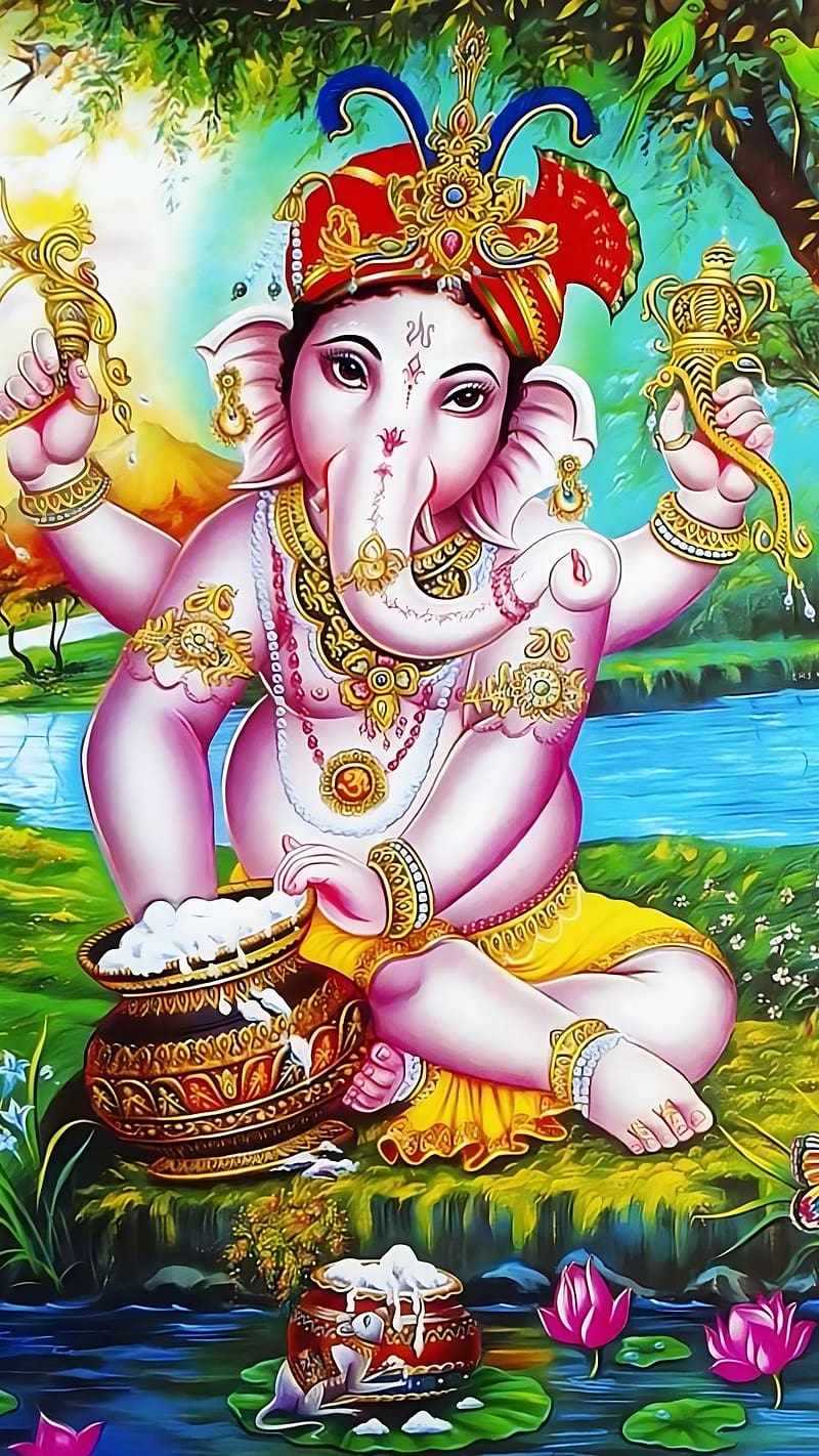 Ganesh Bhagwan Ka, krishna roop, krishna, roop, lord, god, ganesh, HD phone wallpaper