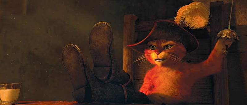 PUSS IN BOOTS, MOVIE, BOOTS, PUSS, FUNNY, HD wallpaper
