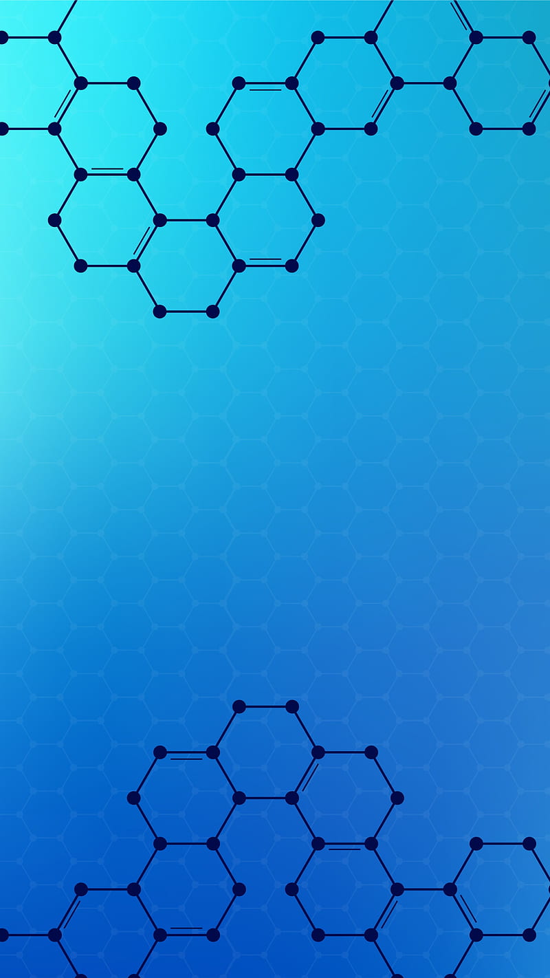 Hexagons, abstract, background, blue, digital, hq, pattern, HD phone wallpaper