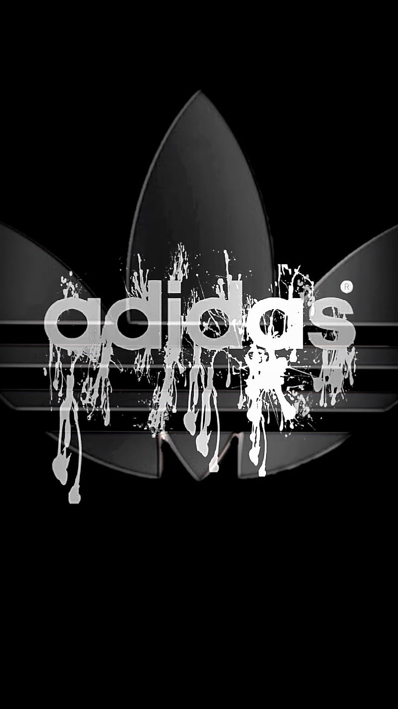 Adidas, negro, logos, blanco, Fondo de pantalla de teléfono HD | Peakpx