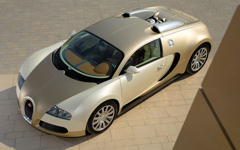 gold edition, bugatti veyron, 2009, HD wallpaper