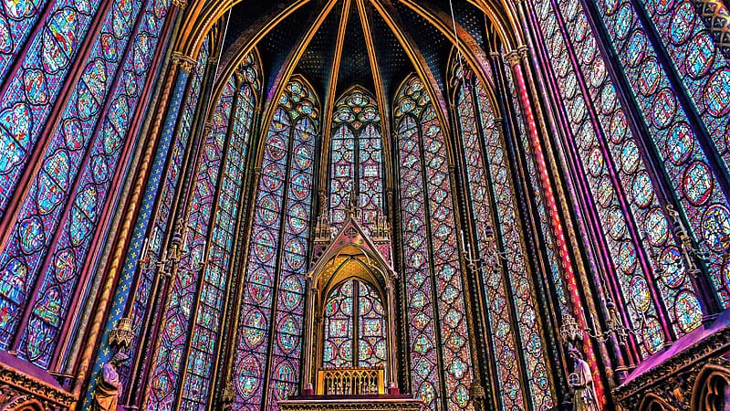 Colorful, Church, , Cathedral, Stained Glass, HD wallpaper