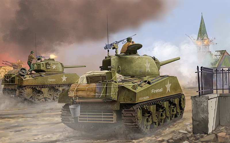 Tanks, Military, M4 Sherman, HD wallpaper