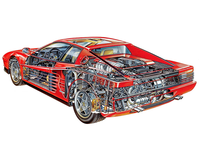 Ferrari Sketch, sketch, ferrari, artist, carros, HD wallpaper