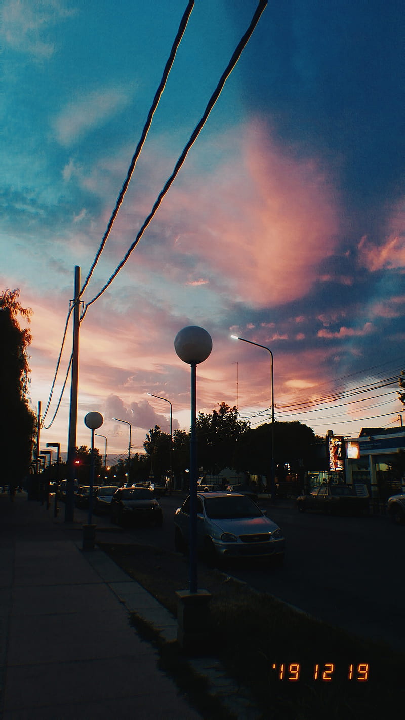 Cielo , sunset, street, HD phone wallpaper
