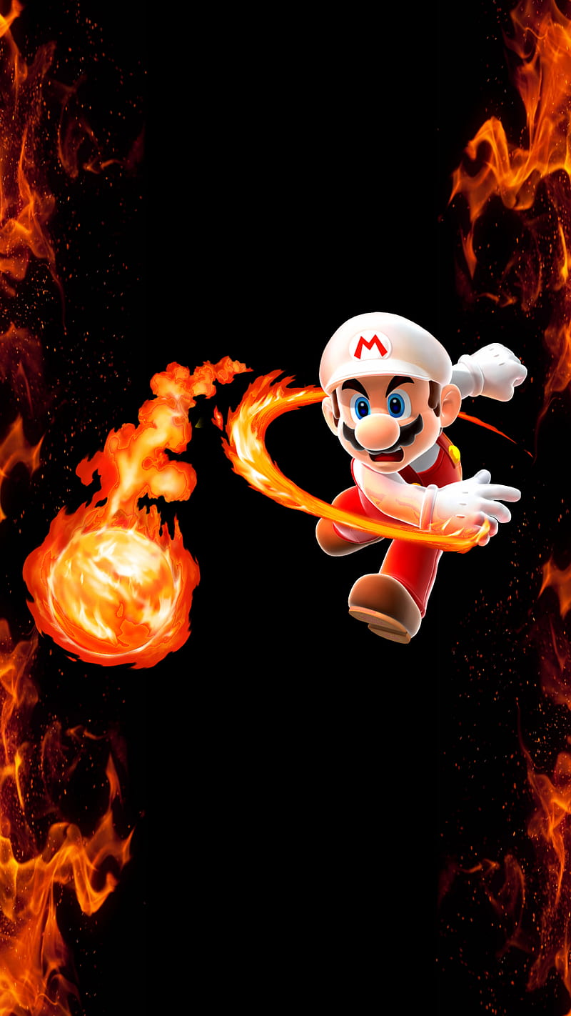 Mario Fireball Edge Fire Flames Nintendo Hd Mobile Wallpaper Peakpx