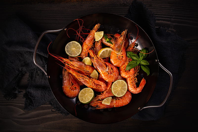 Food, Shrimp, Seafood, HD wallpaper