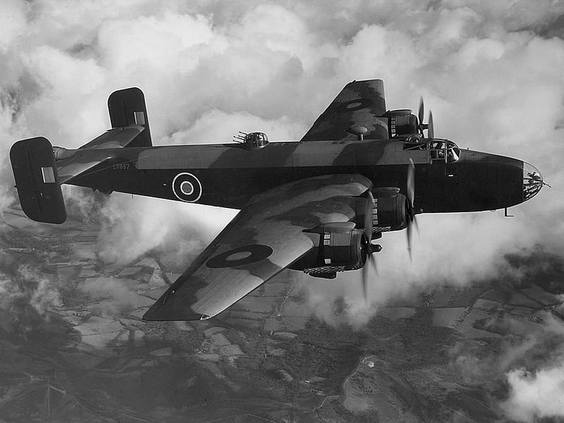 Handley Page Halifax, heavy bomber, royal air force, world war two, british, HD wallpaper