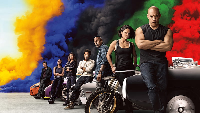 Fast & Furious, Fast & Furious 9, Jordana Brewster, Ludacris, Michelle Rodriguez, Nathalie Emmanuel, Tyrese Gibson, Vin Diesel, HD wallpaper