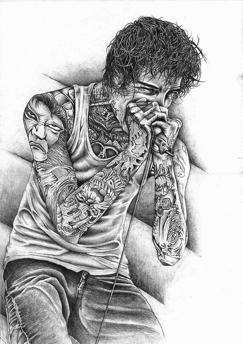 Tattoo uploaded by Bradley Myles  One of my favorite vocalists the late Mitch  Lucker of Suicide Silence He is one of the reasons I want the full body  look RIPMitchLucker SuicideSilence 