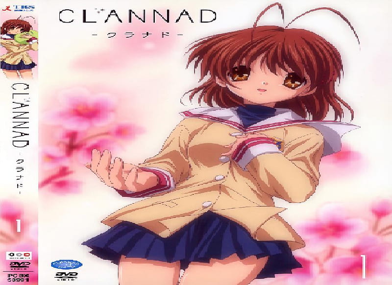 Clannad DVD 1, volume 1, girl, anime, dvd, dango, clannad, HD wallpaper