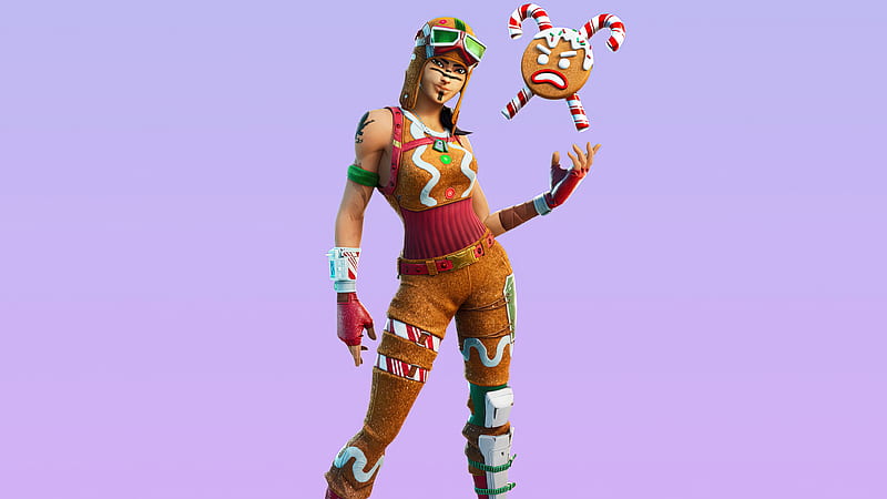 Gingerbread Raider Skin Outfit, HD wallpaper