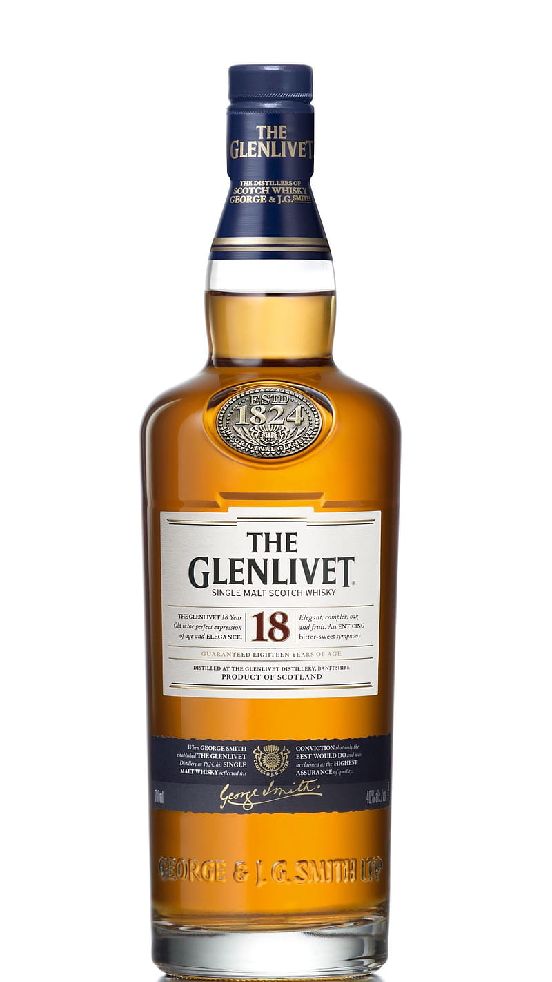 Glenlivet 18yo, 18yo, scotch whisky, single malt, the glenlivet, HD phone wallpaper