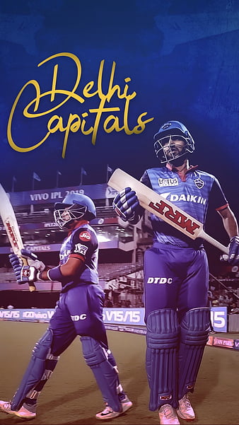 HD wallpaper delhi capitals batsmen cricket cricketer delhi capitals dilli indian cricket player prithvi shaw shikhar dhawan thumbnail