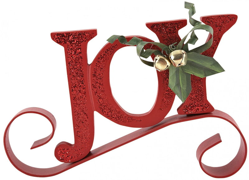 Christmas Joy, mistletoe, red, green, christmas, bell, joy, HD wallpaper