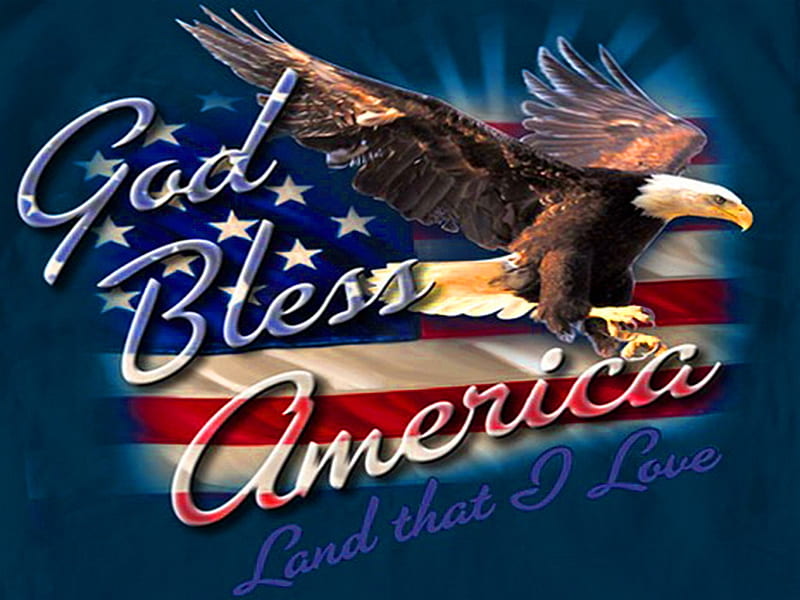 God bless America, celebration, eagle, America, July, flag, HD wallpaper |  Peakpx