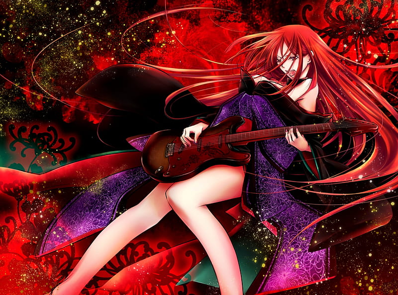 Wallpaper girl, smile, rocker, style, anime hd, picture, image