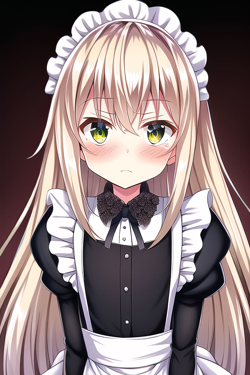 Girl, maid, emotion, anime, HD phone wallpaper | Peakpx