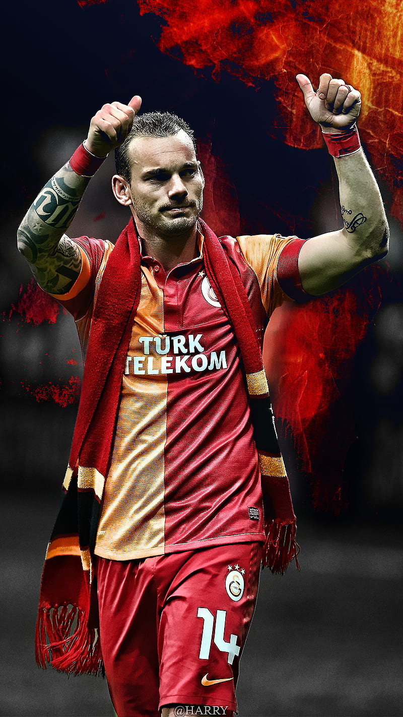 Wesley Sneijder, dutch, galatasaray, sneijder, turkish, HD phone wallpaper