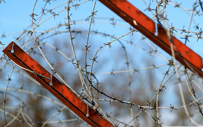 barbed wire fence-Military second series, HD wallpaper