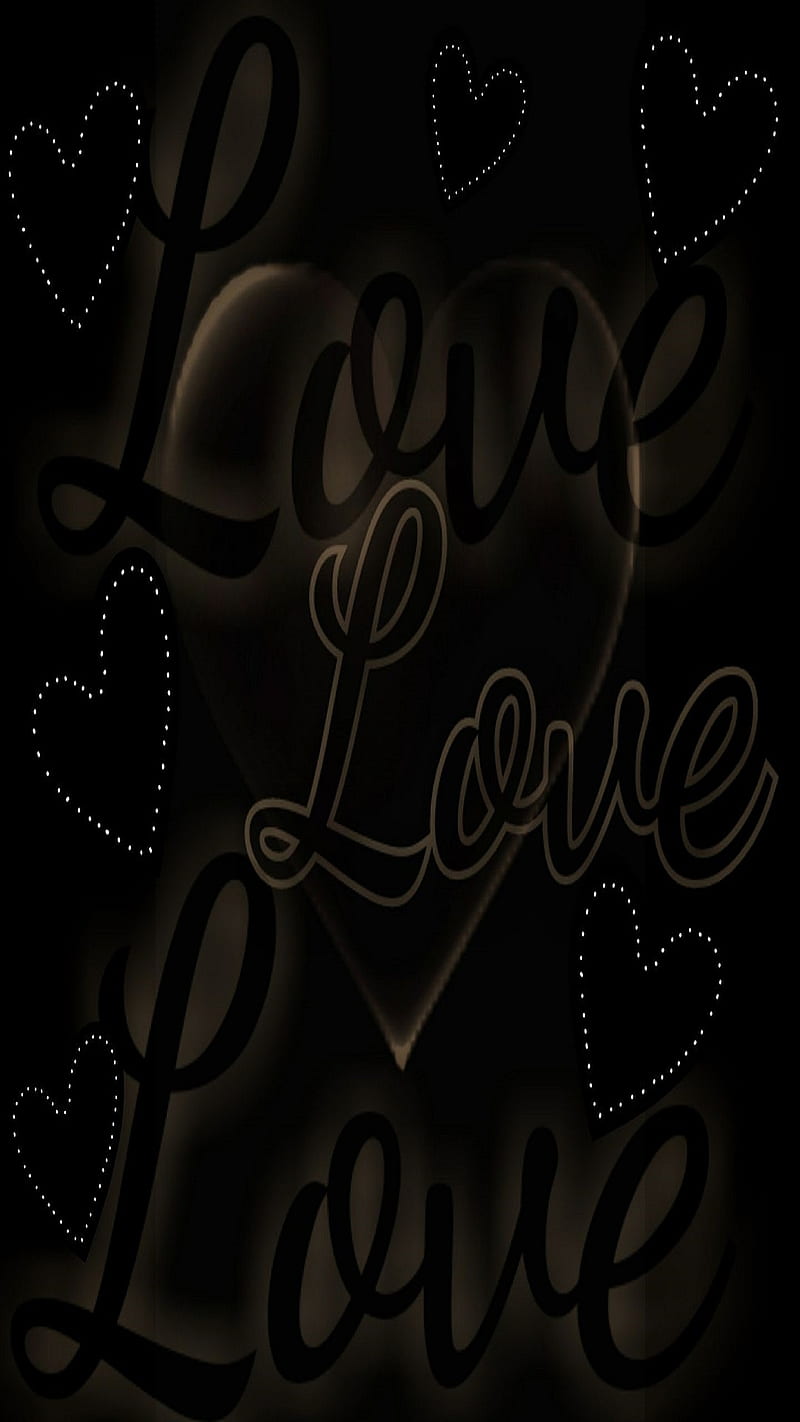 Love, black, desing, HD phone wallpaper