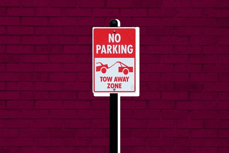 No Parking-Tow Away Zone, No Parking, Tow, Zone, Red, White, Away, HD wallpaper