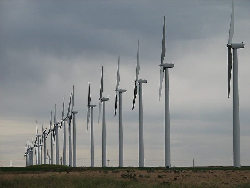 Wind Turbines, green, windmills, clean, power, electricity, HD wallpaper