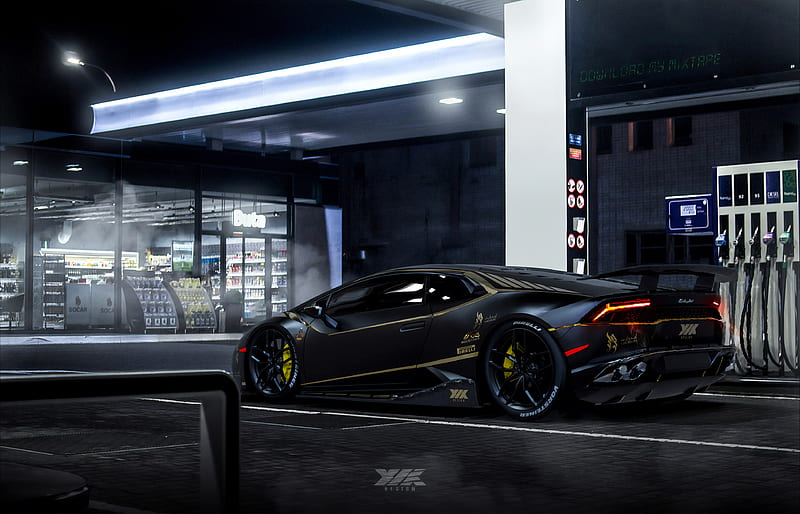 Lamborghini Black , lamborghini, carros, artstation, HD wallpaper