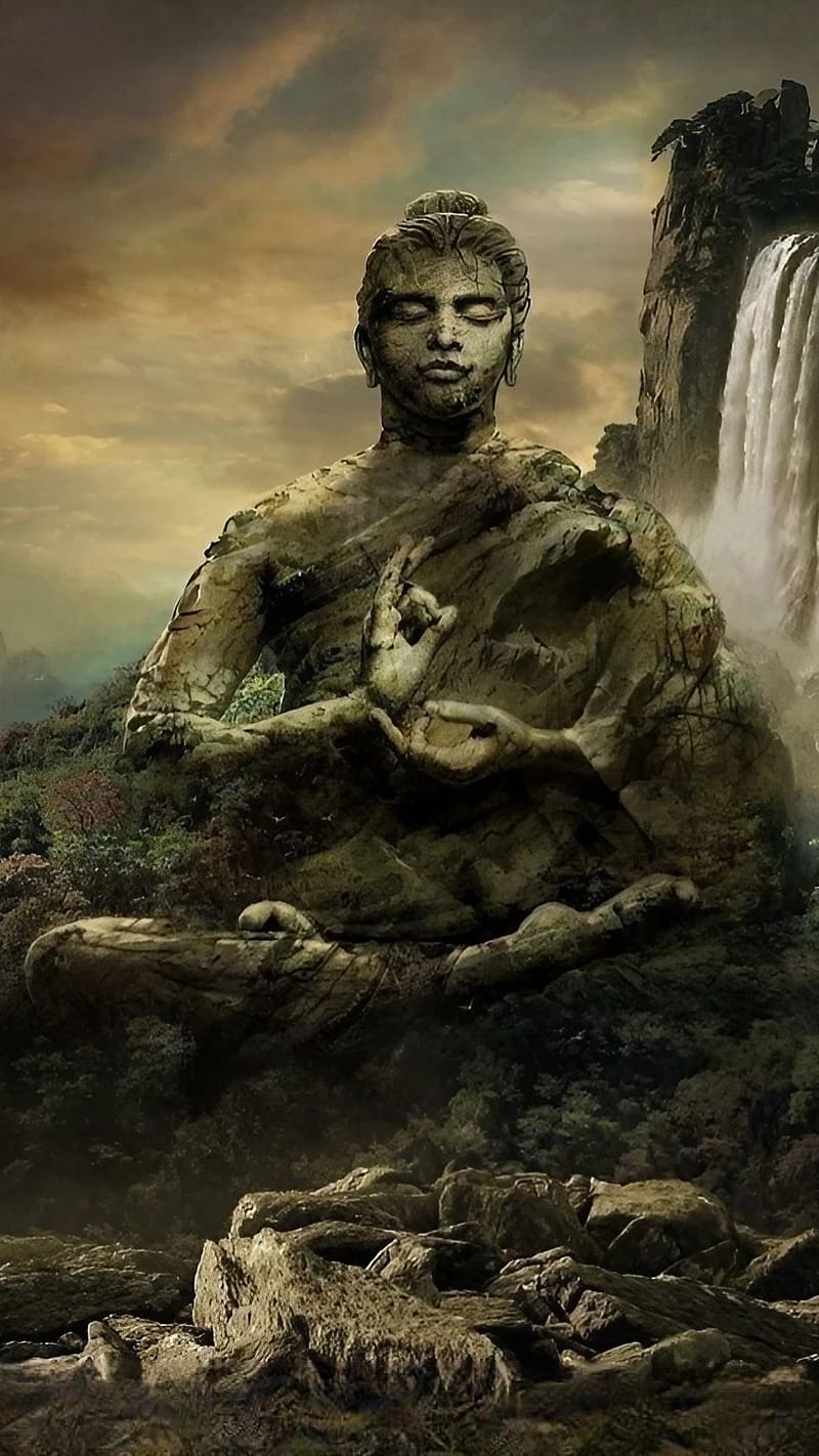 Gautam Buddha Ka, Lord Buddha Meditating, lord buddha, HD phone wallpaper