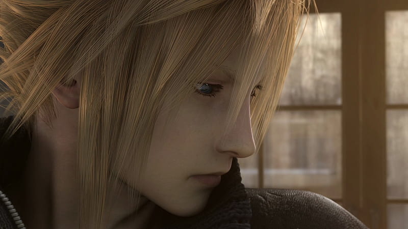cloud strife, final fantasy vii, blond, profile view, character, Games, HD wallpaper