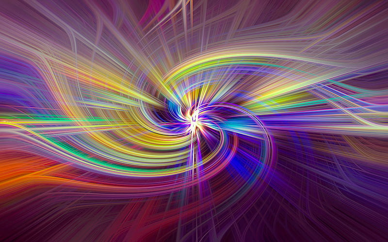 bright lines, geometric backgrounds, whirlwind, abstraction, HD wallpaper