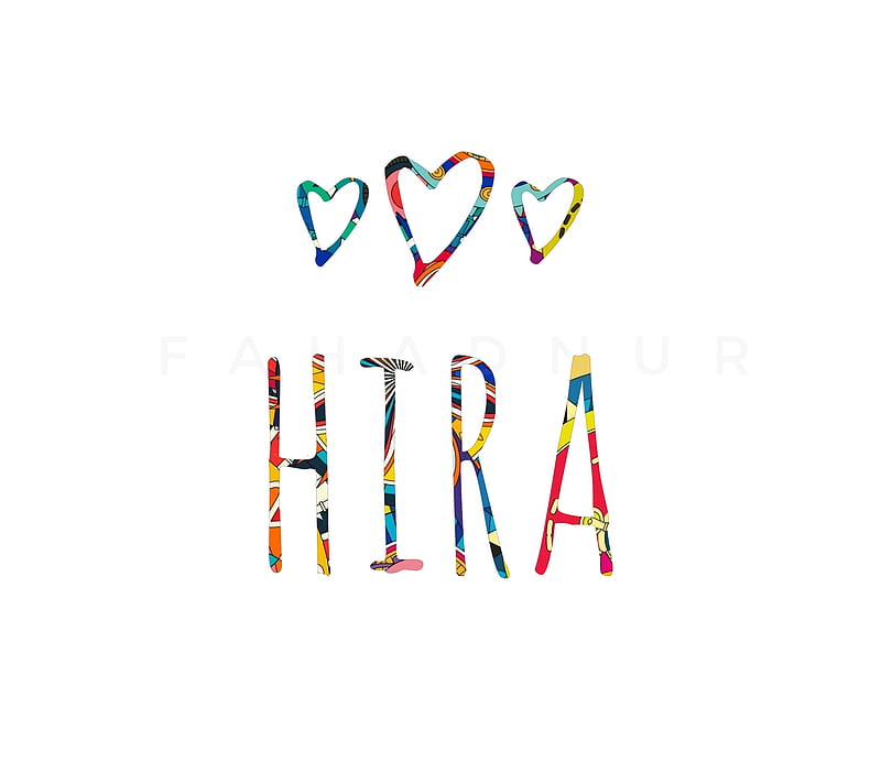 Hira - Name Art, fahad noor, fahadnoor090, flowers, galaxy, girl, guitar, hira name art, hira name design, instagram, love, name calligraphy, typography, HD wallpaper
