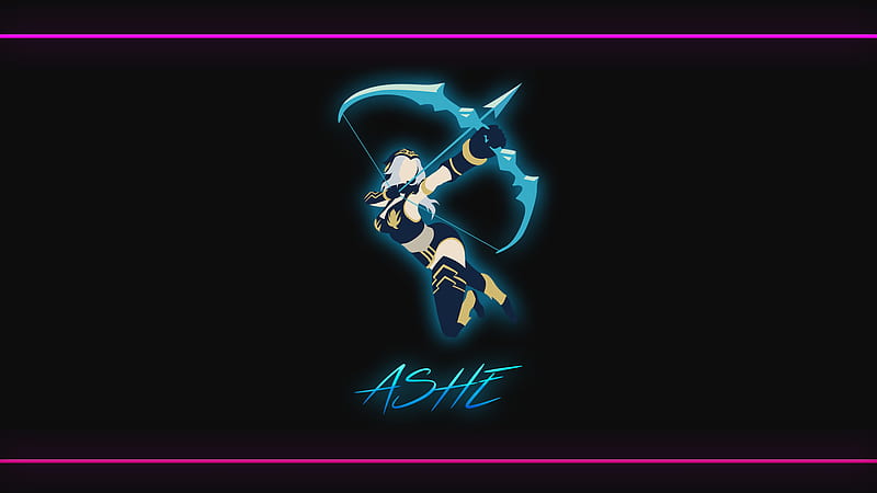 Ashe, league of legends, archer, ice, bow, lol, marksman, adc, HD wallpaper