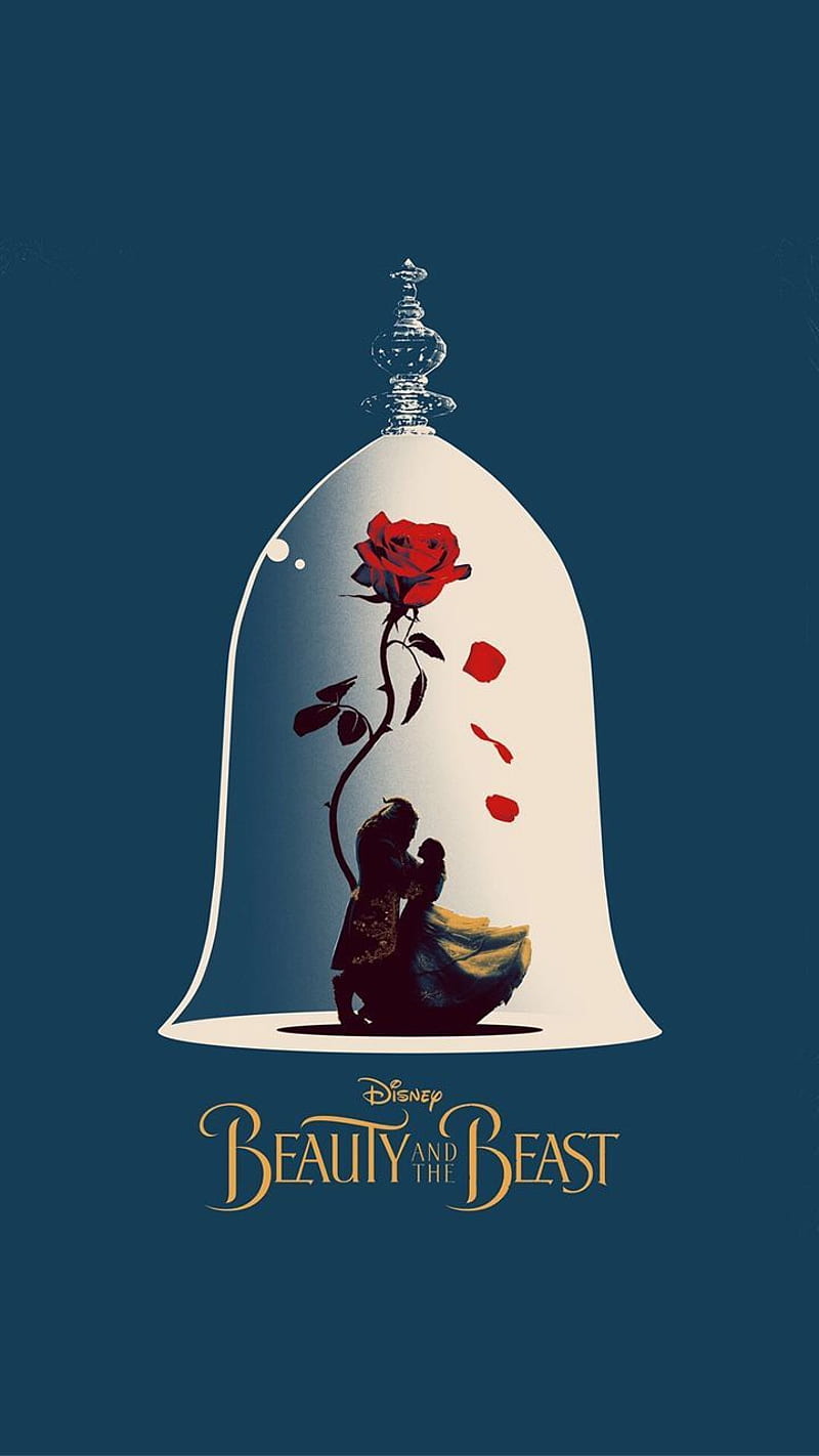Beauty and the beast, rose, enchanted, HD phone wallpaper