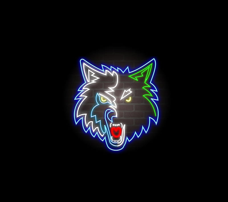 T-Wolves Neon, minnesota, nba, timberwolves, HD wallpaper