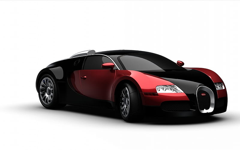 Bugatti Veyron, 3d model, hypercar, sports car, HD wallpaper
