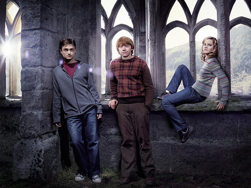 Harry Potter, potter, harry, hermione, rony, HD wallpaper