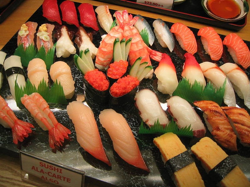 Sashimi, japan, seafood, food, sushi, HD wallpaper