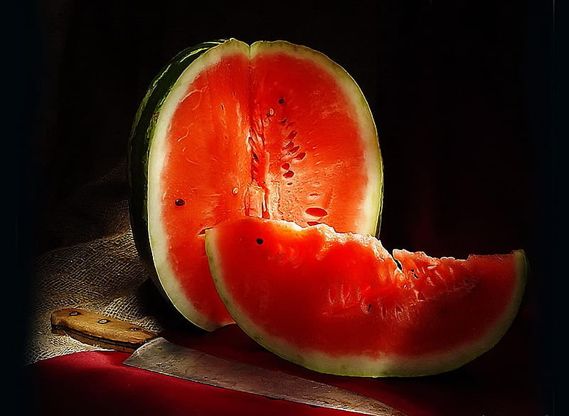 Watermelon, fruit, delightful, fantastic, summer, sweet, red pulp, HD wallpaper