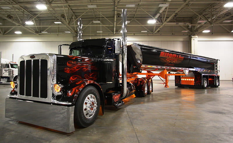 Big Rig, 18 wheeler, truck, show truck, semi, HD wallpaper