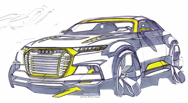 Car 1769 Audi A5 Drawing by Clark Leffler - Fine Art America